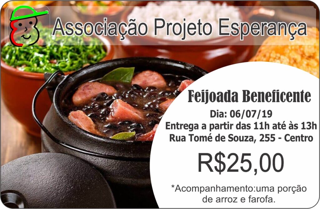 Feijoada Beneficente Associação Projeto Esperança